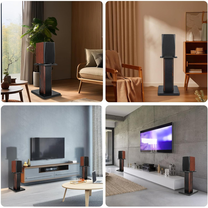 Підставка для акустики 40 см (16 дюймів) з дерева - міцна підставка Hi-Fi для домашнього кіно, універсальна для полиць з пісочною засипкою (2 шт.)