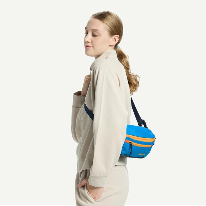 Легка туристична поясна сумка на 2.5L, водонепроникна, для жінок та чоловіків (різдвяна колекція), колір: Горизонт Блакитний