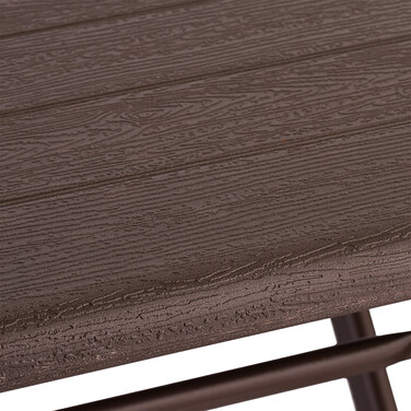 Relaxdays Balcony Furniture Set, 3-Piece, Wood-Look