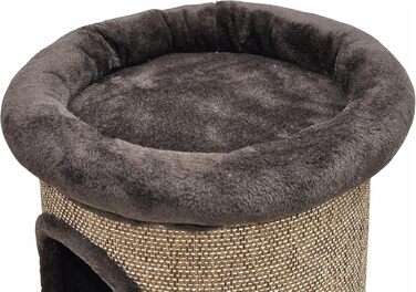 Котячий будиночок-стійка Nanook для великих котів XXL, ігровий комплекс з туалетом, 105 см (коричневий)