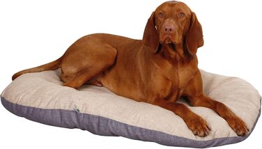 Лежанка для собак Kerbl Loneta, 72x52x8 см, бежево-сіра, для середніх та великих порід