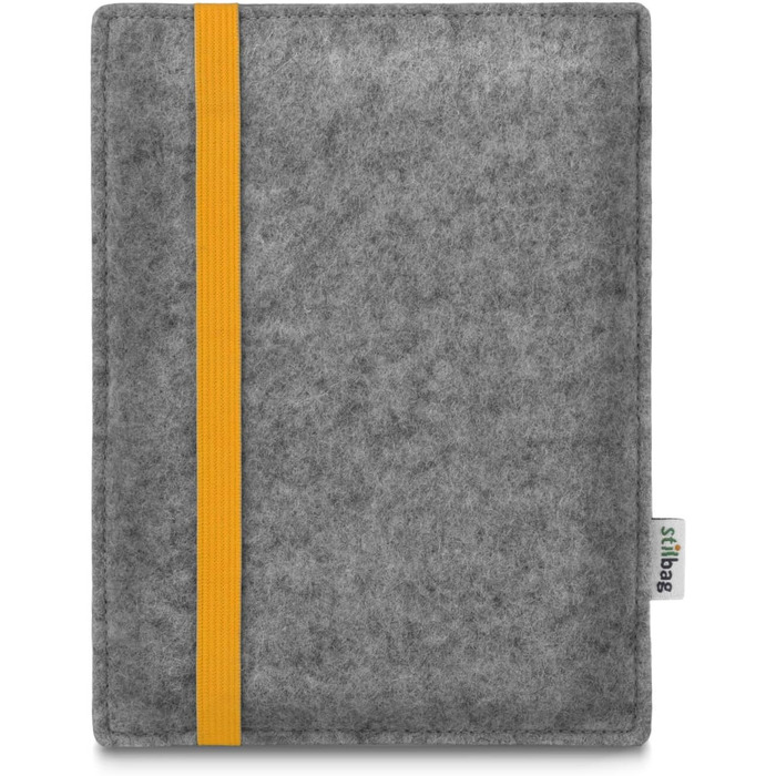 Чохол для Kindle Paperwhite 7 (Amazon) | Стильний чохол з ворсового фетру, Made in Germany (Антрацит - зелений) (Світло-сірий - жовтий)