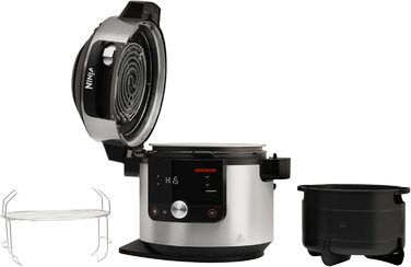 Ninja Foodi MAX Multi-Cooker with SmartLid, 7.5L, 12-in-1 Multi-Cooker, Pressure Cooker (Fast Cooking), Air Fryer (Hot Air Frying), Slow Cooker (Slow Cooking), Stainless Steel, OL650EU 12-in-1 MAX Multi-Cooker, 7.5L Stainless Steel