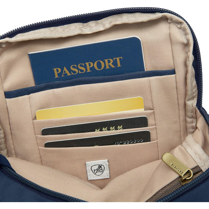 Сумка-тоут Travelon Anti-Theft Courier Navy - захист від крадіжки