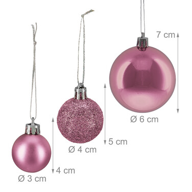 Relaxdays Set of 50 Christmas Baubles
