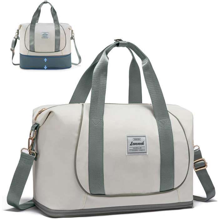 LOVEVOOK Сумка ручної поклажі Ryanair 40x30x20, розширювана, для подорожей літаком, зелена