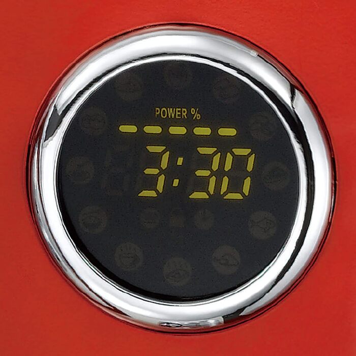 Мікрохвильова піч Melissa Retro 16330129 – 23 літри, 1000 Вт, з грилем, металевий колір