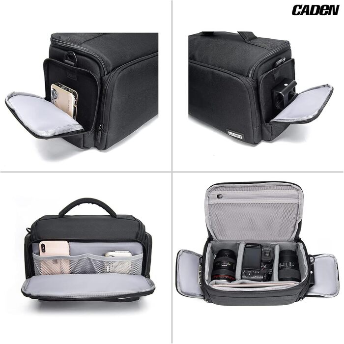 Сумка для камери CADeN, водонепроникна, для Canon, Nikon, Sony (чорна, XL)