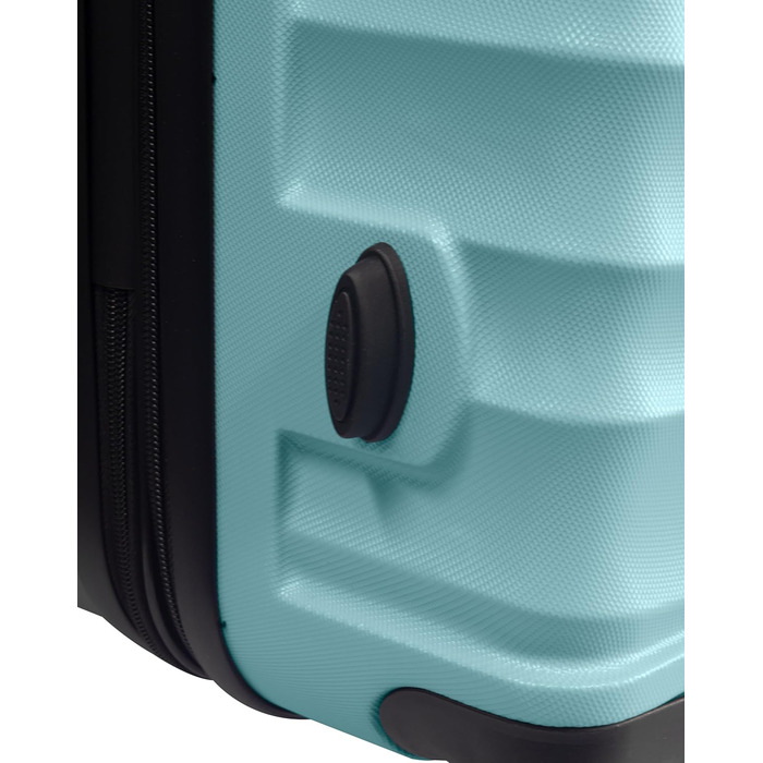 Набір валіз DMS® 7 предметів: 3 валізи (M/L/XL) з ABS-пластику, 360° колеса, кодовий замок + 4 мішечки для одягу – легкий, міцний, розширюваний, для подорожей та бізнесу (Турквіс)