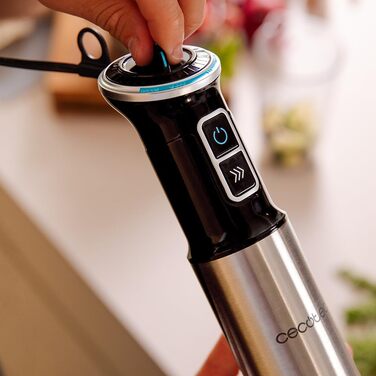 Блендер Cecotec Stabmixer Power TitanBlack 1500 XL PerfectCream з технологією CrossBlades та чорним титановим покриттям, 1100W, 6 насадок