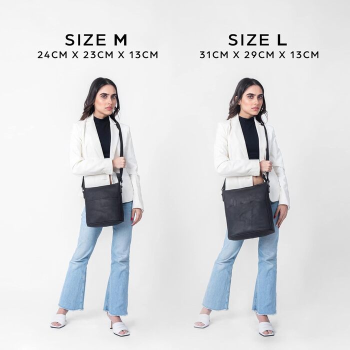 Сумка жіноча EABAGS шкіряна через плече преміум-класу для роботи, університету, школи, відпочинку - коричнева (M)