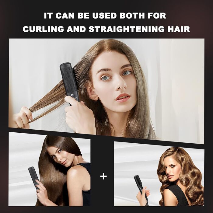 Професійний випрямляч для волосся з керамічним покриттям, чорний, захист від опіків, швидкий нагрів за 30 секунд