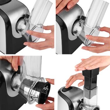 Електричний нарізник для овочів COOCHEER з нержавіючої сталі, 150W, 5-ти клинковий, для картоплі, моркви, цибулі