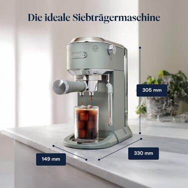 Еспресо-кавоварка De'Longhi Style EC 685.B Dedica 2025: компактна, з професійним капучинатором, для кави та ESE Pads