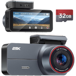 Відеореєстратор автомобільний двоканальний 2.5K QHD Dashcam Auto Vorne Hinten з нічною зйомкою, картою 64GB та паркувальним режимом