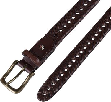 Чоловічий шкіряний ремінь Tommy Hilfiger, плетений, світло-коричневий, розмір M