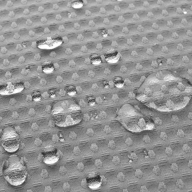 Шторка для душу Barossa Design, вафельна текстура, готельний люкс, біла, 213.4 x 182.9 см