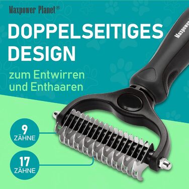 MaxPower Щітка для собак і котів Planet - для вичісування підшерстка, рожева (чорний, велика)