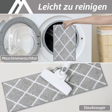 Ковзаючі сходи COSY HOMEER, 15 шт., 70x22 см, антиковзаючі, самоклеючі, машинне прання, 100% поліестер, TPE-підкладка, для дітей, літніх людей та домашніх тварин, сіро-білі