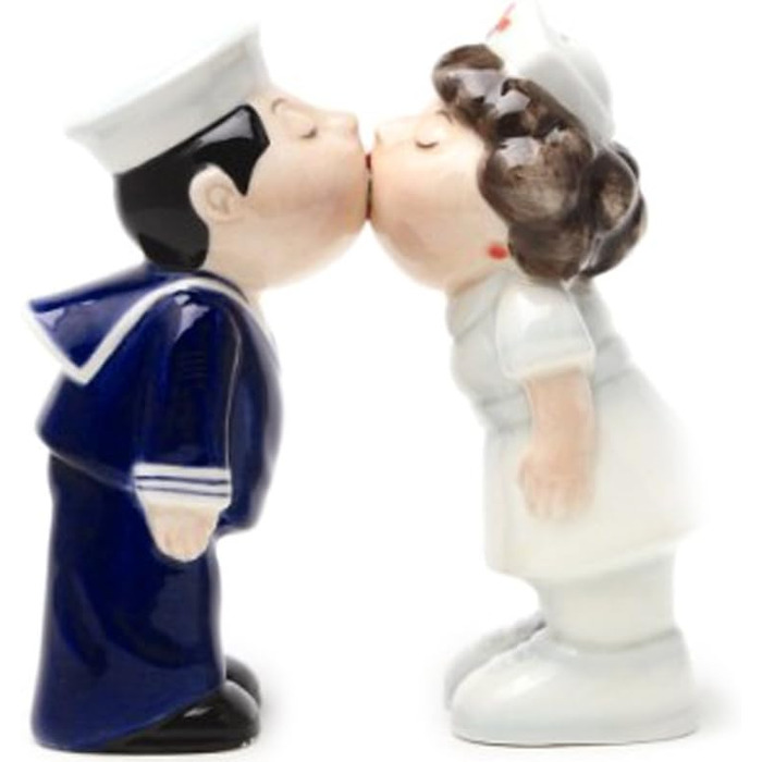 Pacific Giftware Ceramic Salt and Pepper Shakers, Design: Nurse and Sailor