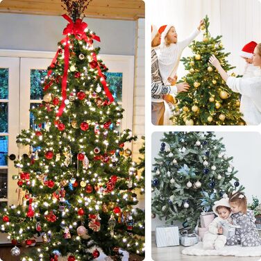 Набір ялинкових прикрас BLAZOR, 36 шт., 4 см, пластикові кульки, червоний, золотий, срібний