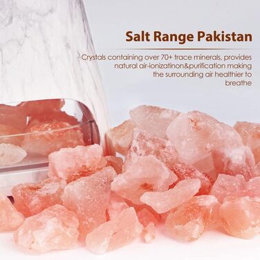 SALKING Аромадифузор з підсвічуванням та ефектом полум'я, 150 мл (Мрамор), зволожувач повітря, для ефірних олій