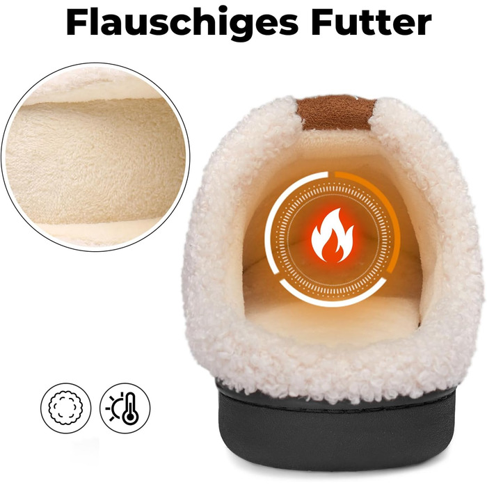 Тапочки зимові Mishansha для чоловіків та жінок, утеплені, з пам'яттю, з плюшу, білі (40/41 EU, Кофе)