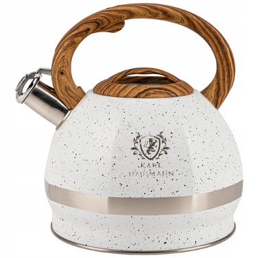 Класичний сталевий чайник Karl Hausmann, 3 л, бежево-білий