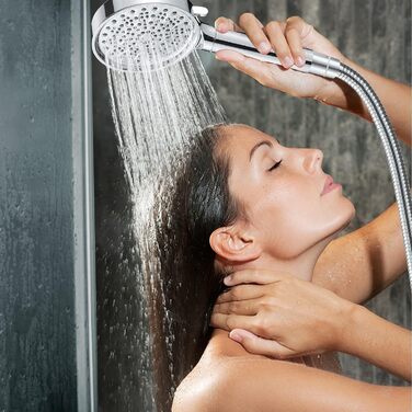 Cobbe Shower Head with Filter, High-Pressure Handheld Shower with Hose, 6 Spray Patterns Water-Saving Shower Head with 20-Layer Filtration, Shower for Hard Water, Residual Chlorine, Bacteria, Heavy Metals