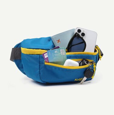 Легка туристична поясна сумка на 2.5л, водонепроникна, для жінок та чоловіків (різдвяна серія), колір: Бриз Блакитний