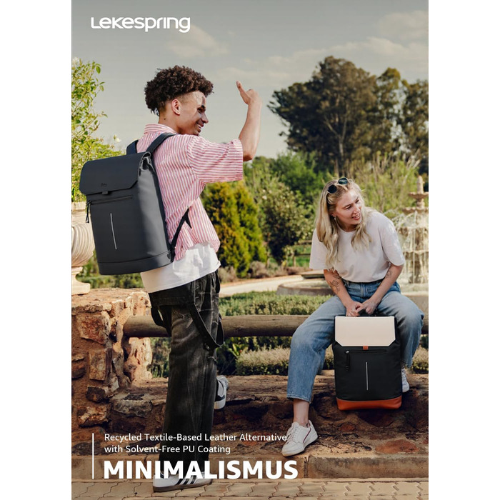 Стильний рюкзак для жінок та чоловіків з відділенням для ноутбука 15,6