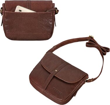 Стильна сумка-месенджер STILORD Kira з натуральної шкіри вінтаж, коричнева (Cognac/Maraska) - ідеальна для вечірок та повсякденного використання