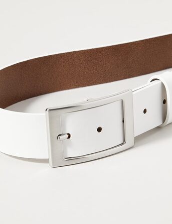 Жіночий ремінь MGM 950-1302 85 Білий - Класичний шкіряний пояс