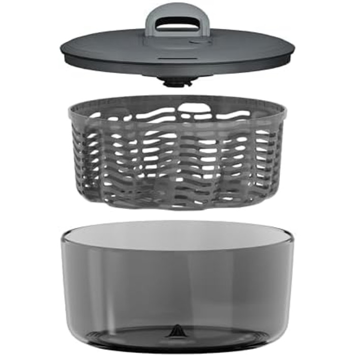 Салатниця-центрифуга Zyliss Easy Spin 6L з мотузковим приводом, сіра, BPA-free