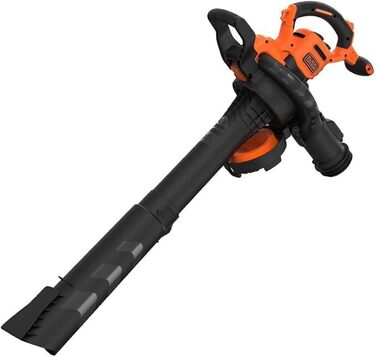 BLACK+DECKER 3-в-1 акумуляторний садовий пилосос-видувка 3000 Вт з подрібнювачем, рюкзаком-мішком 72 л, регульованою потужністю, для терас і доріжок (BEBLV300)