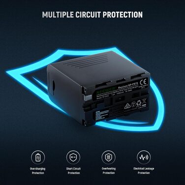 Зарядний пристрій NEEWER Micro USB для акумуляторів Sony NP-F550/F750/F960/F970, NP-FM50/FM70/FM90, QM71D, 91D, NP-F500H/F55H (2 шт. NP-F970)