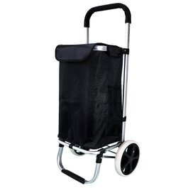 Тролей для покупок з алюмінієвим каркасом (Чорний)