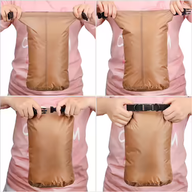 6-Piece Waterproof Dry Bag Set - Dry Sack Lightweight Airtight Pack Sack Set 20L 15L 10L 8L 5L 3L Dry Bag and Long Adjustable Shoulder Strap for Kayaking