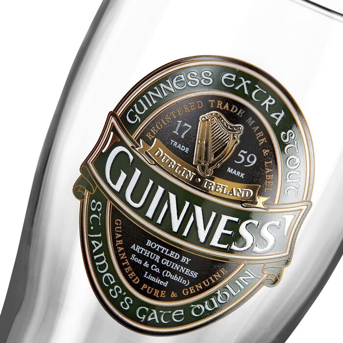 Guinness Irland Kollektion: Набір з 2 скляних пінт у традиційному стилі