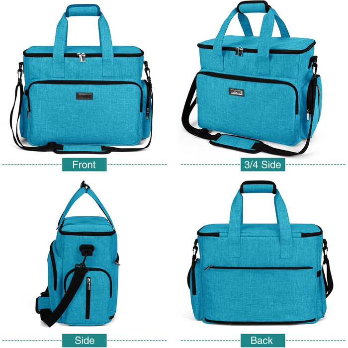 Сумка для собак Baglher, переноска для тварин, подорожі з домашніми тваринами, 2 контейнери для корму та 2 силіконові миски, блакитний колір (L, небесно-блакитний)