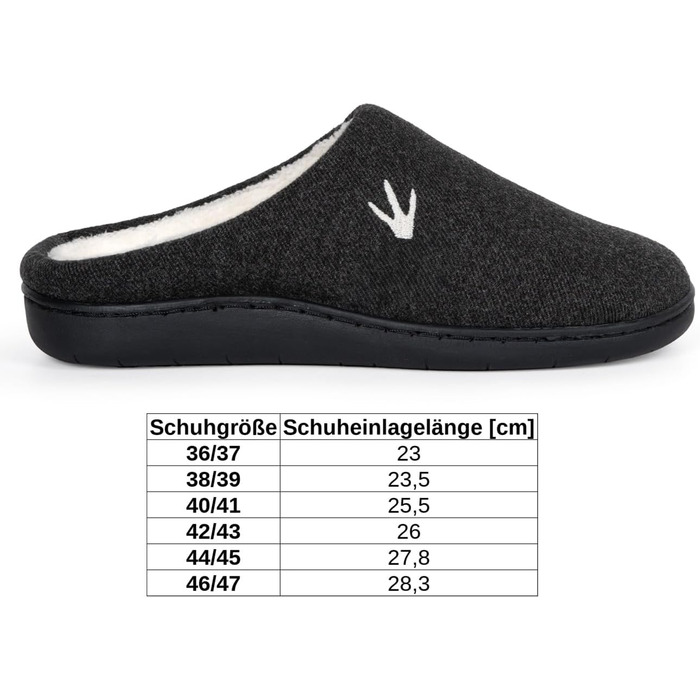 Теплі домашні тапочки для жінок та чоловіків з антиковзкою підошвою – Утеплені зимові пантофлі | Memory Foam HOD06 40/41 EU Чорні