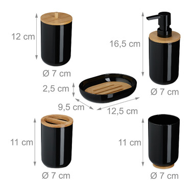 Relaxdays 7-Piece Bathroom Set