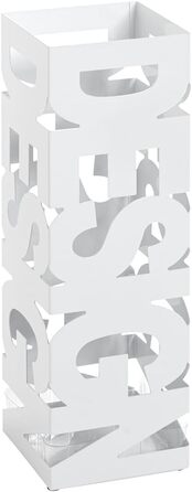 Підставка для парасольки HAKU Möbel, біла, металева, 16x48x16 см, сучасний стиль