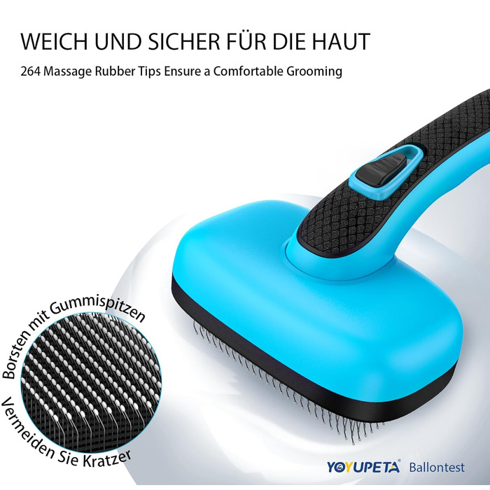 Щітка для собак та котів - самоочисна, легка у чищенні, зменшує випадання шерсті, видаляє волосся. Підходить для великих, середніх та маленьких тварин з довгою та короткою шерстю. Зелена (блакитна, 3 шт., нові)