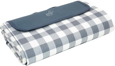 Пікнік-дека Pelle & Sol, водонепроникна, 200 x 140 см, складана, для відпочинку на природі, пляжна, з антиковзаючим покриттям, з ручкою, пісоко-стійка, придатна для прання, для саду, піших прогулянок, кемпінгу, блакитна