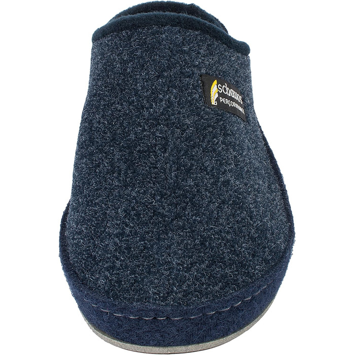 Чоловічі фетрові домашні тапочки Schawos 6030 з устілкою, жорсткою підошвою, неслизькі (46 EU, темно-синій)