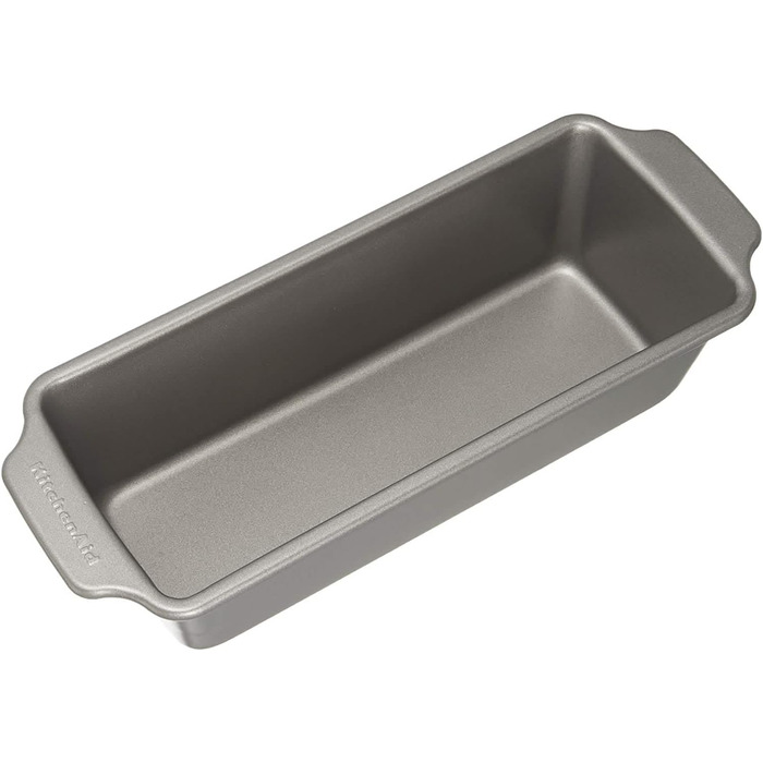 KitchenAid Bakeware Aluminized Steel Aluminized Steel PFAS-free Non-stick 27x11 cm Loaf Pan for Cakes, Bread, Meatloaf, Freezer safe, Oven safe up to 230°C, Dishwasher safe, Grey