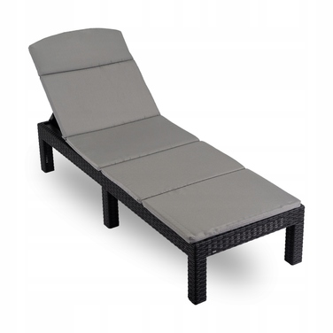 Шезлонг із техноротанга сірого кольору Mebel Elite