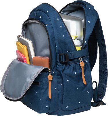 Жіночий рюкзак Kaukoo для студентів, ноутбука, подорожей. Колір: блакитний, модель Jnl-ks24-12