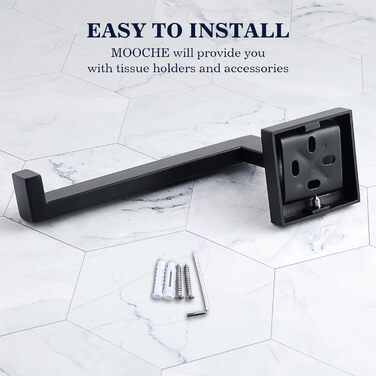 Тримач для туалетного паперу з нержавіючої сталі 304, 15 см. Сучасний настінний тримач для ванної кімнати, туалету та кухні (Чорний)